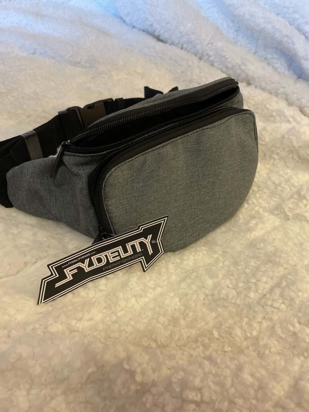 Fydelity Gray Oxford Cloth Waist Pack Fanny Pack